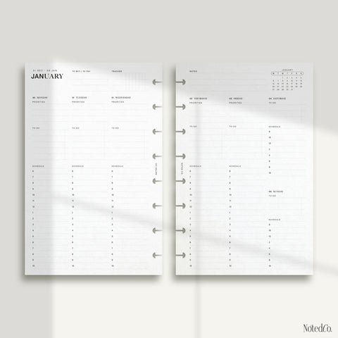 2025 Vertical Weekly Hourly Planner | WO2P